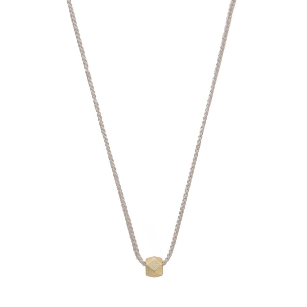 Geometric Silk Solitaire Necklace