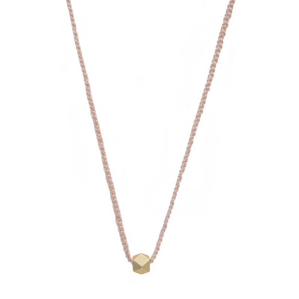 Geometric Silk Solitaire Necklace